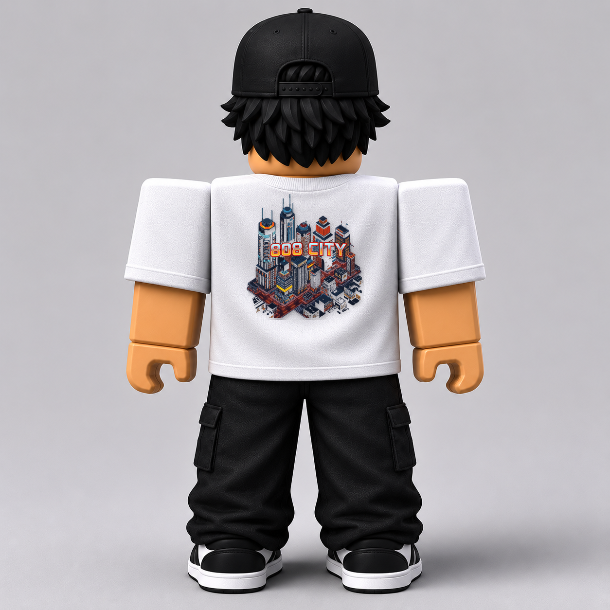 808 City Pixel Art Roblox Avatar Pack by blok.Design Male Back White