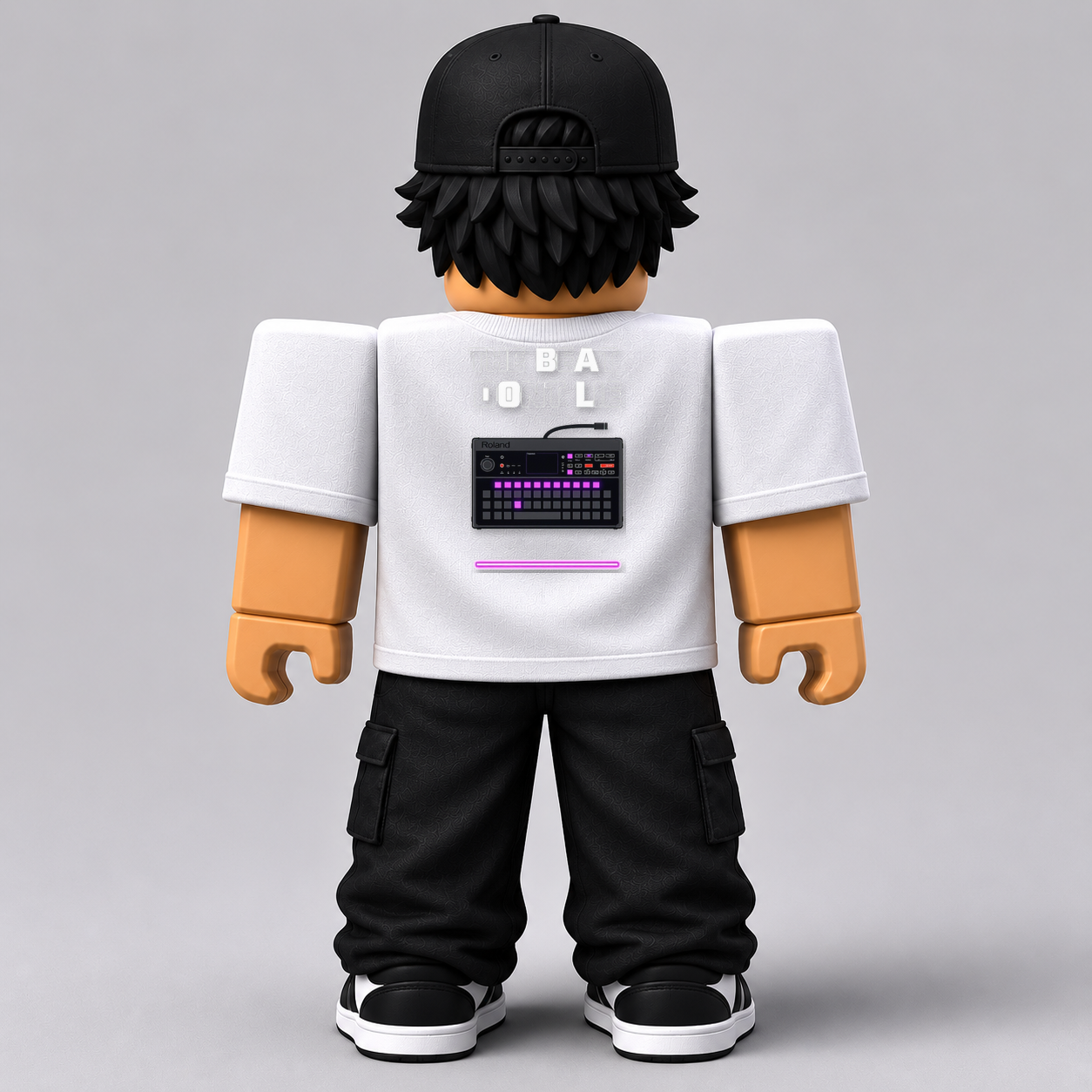 The Beat Don't Lie Roland 808 Roblox Avatar Pack by blok.Design Male Back White